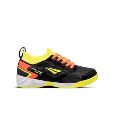 Imagem de Chuteira Penalty Futsal Evolution Player Locker (Preto+Amarelo, BR, Criança de 9 a 12 anos, Numérico, 33)