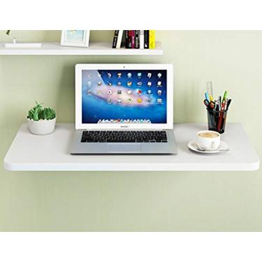 Imagem de LXB Mesa de computador para uso doméstico montada na parede – mesa de computador dobrável para estudantes, mesa de jantar de madeira maciça, mesa de jantar, decoração de parede/100 × 50 cm