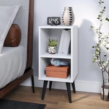 Imagem de Kit 2 quarto mesinha de cabeceira quadro de cama de charme vintage mesa pequena(UNITARIO CHARME BRANCO)