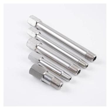 Imagem de 1 peça 1/20.3 cm 1/10.2 cm 3/20.3 cm rosca fêmea macho 304 aço inoxidável bocal longo encaixe de tubo conector adaptador acoplador (BSP1I4-L 125 mm)