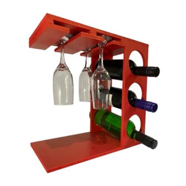 Imagem de Adega Decoração Rustica de Vinhos e Taças Gourmet (Preta)