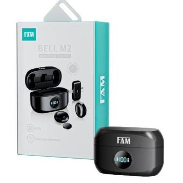 Imagem de Microfone Lapela Magnético Duplo Sem Fio Bell M2 - FAM
