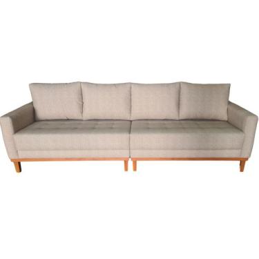 Imagem de Sofá Catar Tecido Acquablock Base De Madeira Bipartido 250cm - 4R Esto