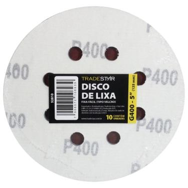 Imagem de Disco Lixa 125 mm G400 Alvenaria com Fixador Tradestar