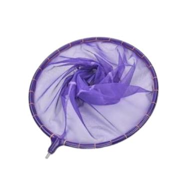 Imagem de KiBcsLic Rede de pesca Redes de desembarque de peixes Barcos Pesca Água doce Leve Fácil armazenamento Macio Dobrável Secagem rápida Rede de desembarque de, Purple S