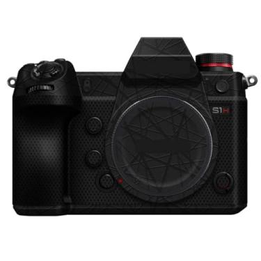 Imagem de S1H Adesivo de capa de câmera antiarranhões para Panasonic Lumix S1H Película Protetora Decalques S1H (Cruz Ultra Preto)