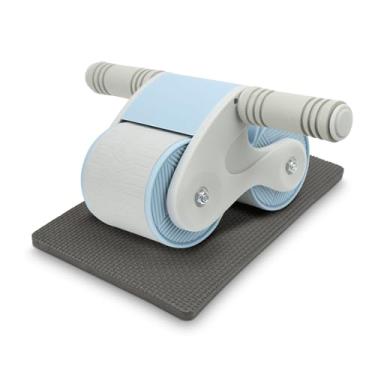 Imagem de Equipamento de exercício de treino com rolo de abdominal, rebotes automáticos na roda abdominal, máquina de rolo abdominal com joelheira para treinamento de força do núcleo abdominal, academia em casa