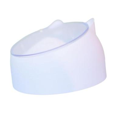 Imagem de Baoblaze Hamster Areia Tigela de Banho Recipiente Tigela Removível Chuveiro Poeira Banheira Vaso Sanitário para Chinchila Furão Rato Pequenos Animais, Branco