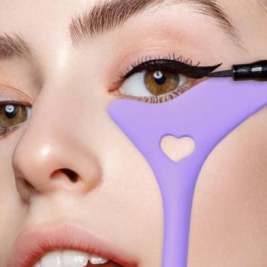 Imagem de Pincel delineador delineador, estêncil, lápis líquido, impermeável, ferramenta para delineador, pincel de maquiagem, caneta em forma de lua, ferramenta de auxílio de silicone, artefato auxiliar de