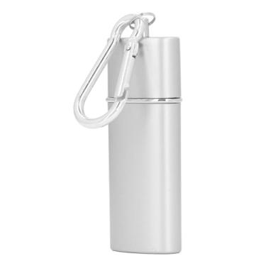 Imagem de Mini cinzeiro portátil de bolso, liga de zinco com mosquetão, para cigarros, mulheres, homens