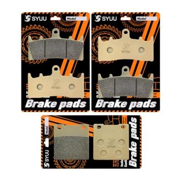Imagem de S SYUU Pastilhas de freio dianteiras traseiras compatíveis com Suzuki GSXR 750 94-99 TL1000 98-02 GSXR 1100 93-96 GSF 1200 01-05 FA188F FA063R