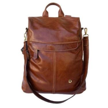 Imagem de Bolsa Mochila de Couro Legítimo Feminina Passeio Luxo Viagem - Gaios E