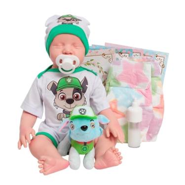 Imagem de Boneco Reborn Bebê Realista 100% Silicone Com Pelúcia