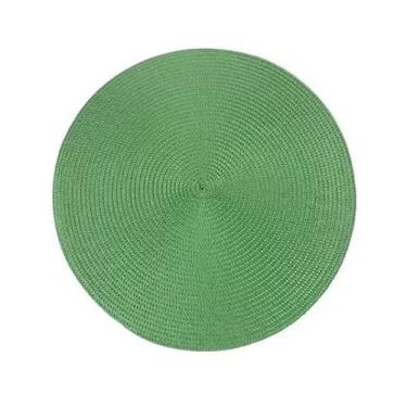 Imagem de Kit 4 Peças Jogo Americano Redondo Sousplat Cozinha Jantar Descanso De Prato Sousplat Cozinha(Verde)