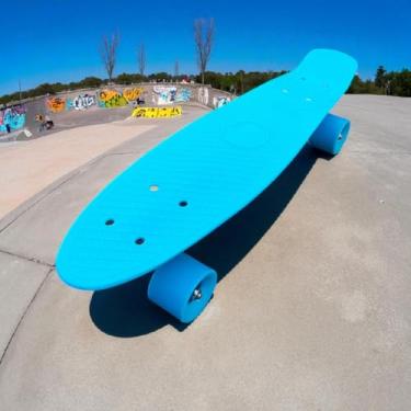 Imagem de Skate Infantil Completo Mini Cruiser para Meninos e Meninas – Leve Resistente e Suporta até 100kg Shape Durável e Design Estiloso (AZUL)