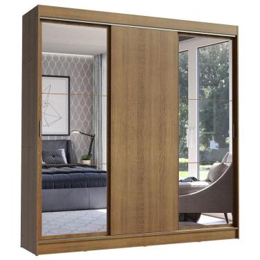 Imagem de Guarda Roupa Casal 3 Portas Correr e Espelho Istambul Madesa