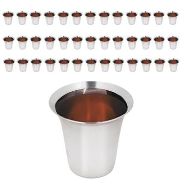 Imagem de Hell Blues Pacote com 40 copos de comunhão de aço inoxidável, copos inquebráveis de 142 g, serve para bandejas de comunhão padrão - copos de shot