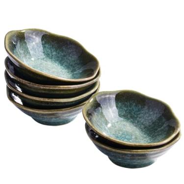 Imagem de BOSILI Acompanhamentos de cerâmica, 10 cm de diâmetro, esmalte verde turquesa, conjunto de 6