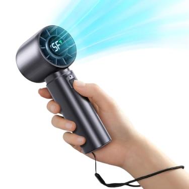 Imagem de Eastfox Ventilador turbo portátil portátil, bateria de ventilador pessoal de 4000 mAh, funciona para 3-16H, recarregável por USB, motor de alta velocidade 10800, mini ventiladores manuais de 5