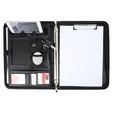 Imagem de Chewtoyo Organizador de documentos de pasta de arquivo de portfólio versátil: portfólio de negócios tamanho A4, preto, tamanho único