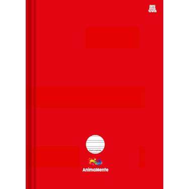 Imagem de Caderno Escolar Brochura 1 Materia 80 Folhas – Animamente Vermelho - Capa Dura e Pauta Ampliada.