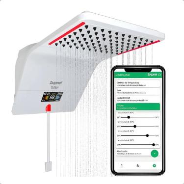 Imagem de Ducha Chuveiro Eletrônico Zagonel Ducali Premium Branco Potê