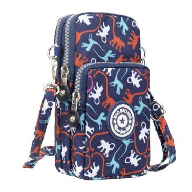 Imagem de Pequena bolsa transversal para mulheres, mini bolsa de celular carteira com alça ajustável sobre o ombro, Macaco, Small, Bolsa transversal pequena