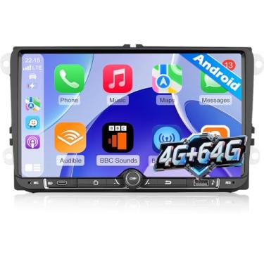 Imagem de Tela 4G + 64G de 9 polegadas para rádio VW Jetta Passat – Tela sensível ao toque Android Volkswagen estéreo para carro com carplay/Android Auto/SWC/Bluetooth 5.0/WiFi/32 EQ Audio
