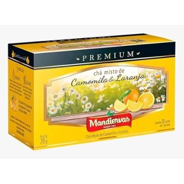 Imagem de chá misto CAMOMILA e LARANJA Mandiervas PREMIUM 20 sache 1 de 20g