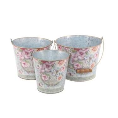 Imagem de Vasos Cachepot De Metal 18Fx-026A Jogo 03 Peças - Vacheron Do Brasil