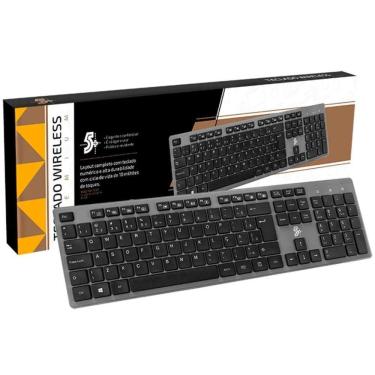 Imagem de Teclado Sem Fio Premium Preto 5+