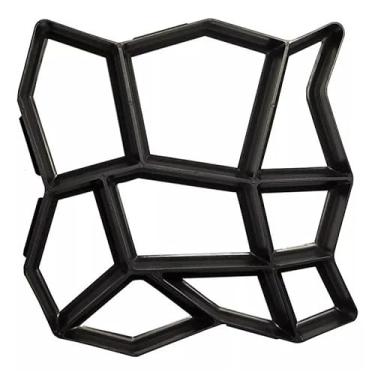 Imagem de Materiais de Construção, Forma Molde Concreto Piso Calçada Bloco Pedras Jardim 43,5 X 43,5 X 4 Cm Diagonal