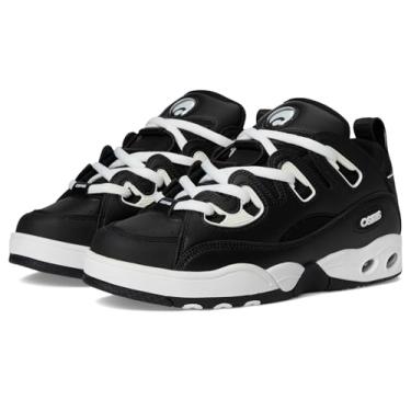 Imagem de Osiris Tênis de skate masculino D3 E, Preto/branco/preto, 37