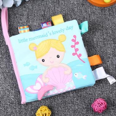 Imagem de Generic Livro de Pano de Brinquedo Infantil Com Padrão Bonito de Desenho Animado, Livro de Aprendizagem Resistente Ao Desgaste para Brincadeiras Seguras (Tags sereia)