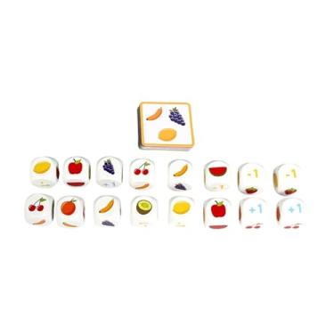 Imagem de predolo Jogo de dados e cartas para crianças, diversão em família para meninos e meninas, atividade portátil para viagens, jogo educativo de frutas para