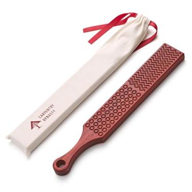 Imagem de Tábua de massa e manteiga de madeira exótica sólida premium – Máquina de massa de madeira feita à mão para nhoque, Cavatelli e Garganelli – Utensílios de cozinha com padrão de manteiga (Padauk