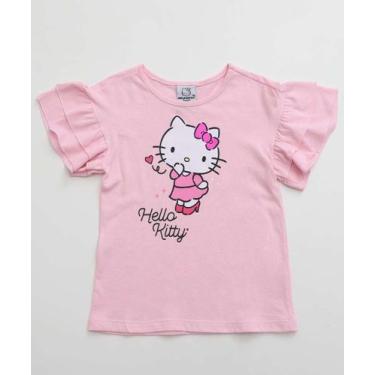 Imagem de Blusa Infantil Hello Kitty Sanrio Tam 4 a 10 Rosa-74186, 10, Rosa