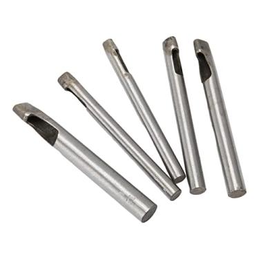 Imagem de Acouto Conjunto de Furador de Couro de Formato Oval de 5 Peças - Ferramenta de Punção de Couro de Aço de Alta Dureza Com Tamanhos 6x4mm, 7x4mm, 8x4mm, 10x4mm e 12x4mm - Ideal, Borracha, Lona e Macio