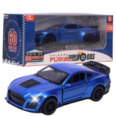 Imagem de Carrinho Miniatura Azul Pull Back 1:32 C/Som e Luz - Castela Brasil