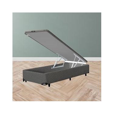 Imagem de Base Box para Colchão King Size MGA Itaflex Universal com Baú e Pistão à Gás, 34x96x203cm - Grafite