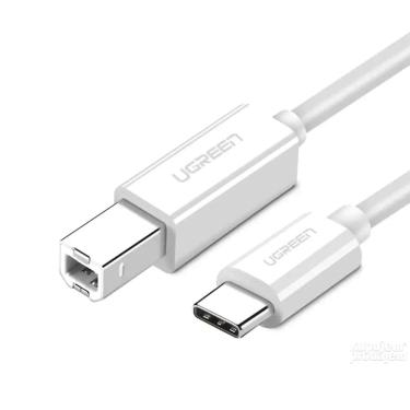 Imagem de Cabo Impressora Ugreen Usb C P/usb B Macho 1.5m Branco