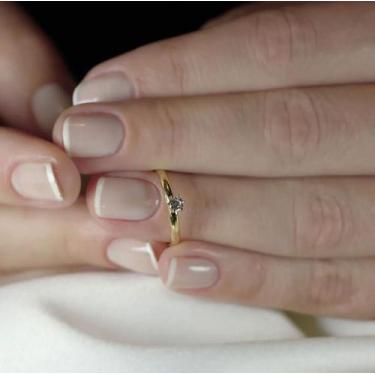 Imagem de Anel solitário feminino OURO 18k maciço 100% Puro - PITTY, 15