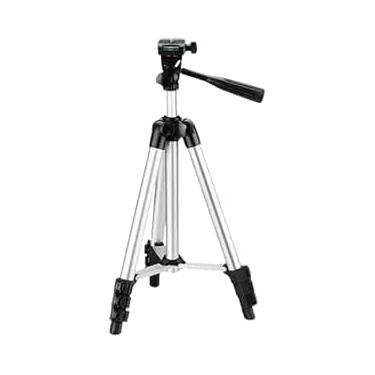 Imagem de Tripé Profissional Premium 130 cm Ajustável para Câmera, Celular, Projetor, Ring Light, Tablet - Suporte Portátil Estabilizador de Vídeo, Fotos, Live (Prata)