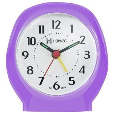 Imagem de Relogio despertador herweg 2634-282 violeta, VIOLETA
