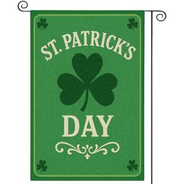 Imagem de MIAOYUAN bandeira de jardim do dia de são patrício - material durável vertical dupla face 30,5 x 45,7 cm, acessórios e decorações do dia de São Patrício, pequenas bandeiras em varas, tamanho mini