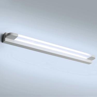 Imagem de Luminária de parede LED para banheiro, branca, com espelho frontal, IP44, para exibição de fotos, arandela de parede para hotel e restaurante, luminária de leitura moderna, à prova d'água, b