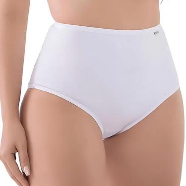 Imagem de Calcinha Alta Delrio Respirável Cobre Bumbum 100% Algodão, Branco, M