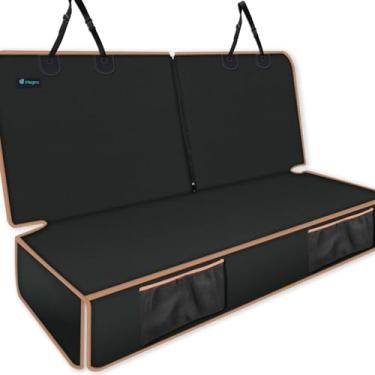 Imagem de Capa de assento de carro para cachorro para banco traseiro, capas de banco de animais de estimação à prova d'água para caminhões Ford F-Series/Chevrolet Silverado/Ram/GMC Sierra 600D Capa de assento