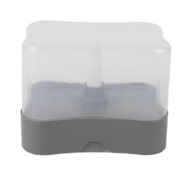 Imagem de Cryfokt Caixa Dispensadora de Líquido para Lavar Louça Prensa Manual Conveniente para Cozinha, Banheiro Distribuição Precisa e Compacta para Casa, Escritório, Hotel ABS Cinza 14 X 10,5 X 10 Cm