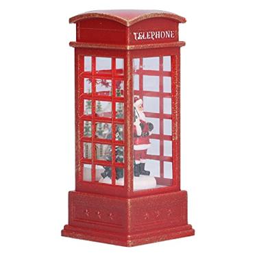 Imagem de TOPINCN Lanterna de Globo de Neve de Natal, Mesa Iluminada Decorativa Luz Noturna Cena de Natal Decoração de Casa de Férias, Lâmpada de Quente Portátil Enfeite de Pingente de Mesa (Papai Noel)